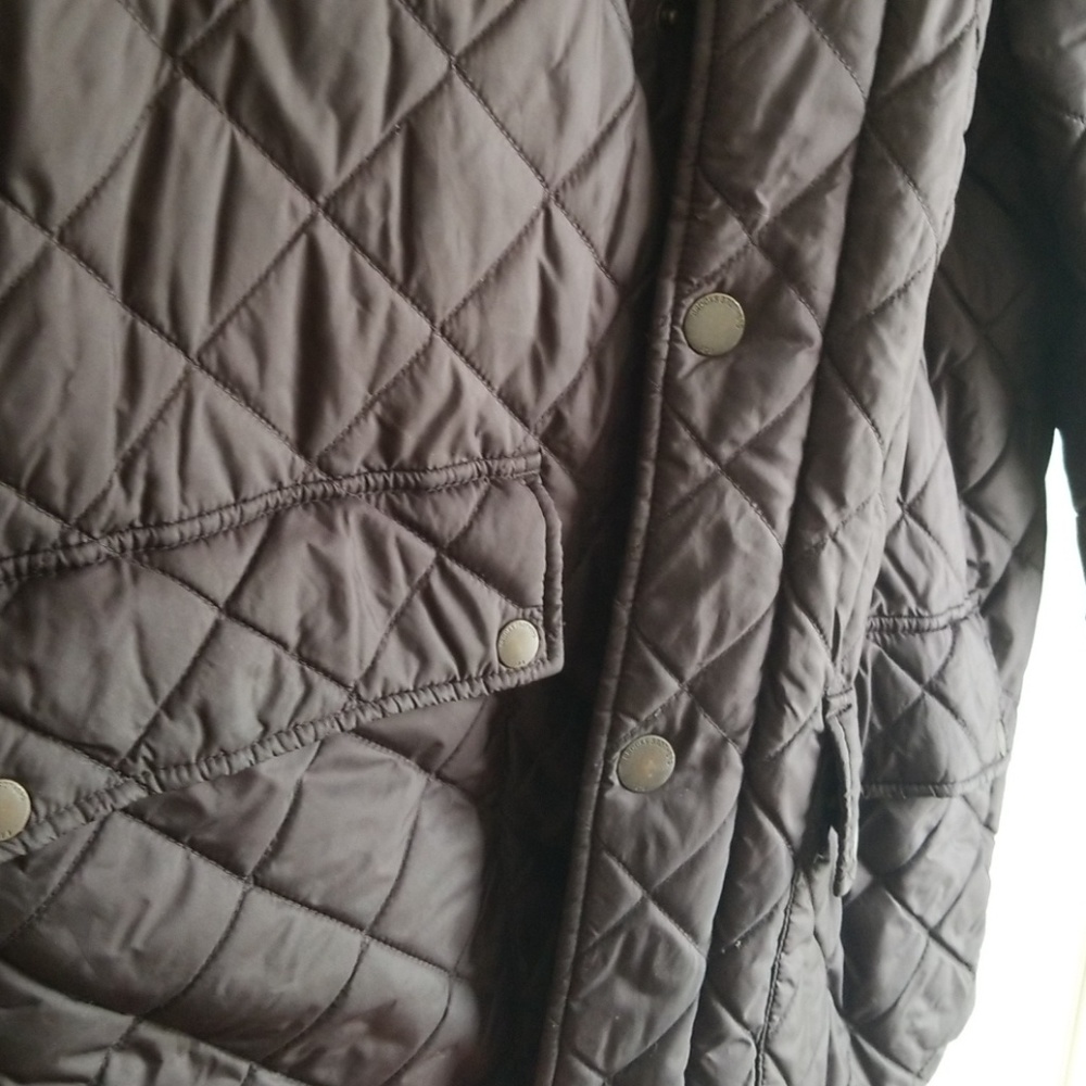 Navy quilted walking coat - Picture 3 of 4